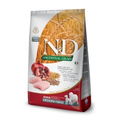 N&D Low Grain Chicken&Pomegranate Senior Medium&Maxi 12kg