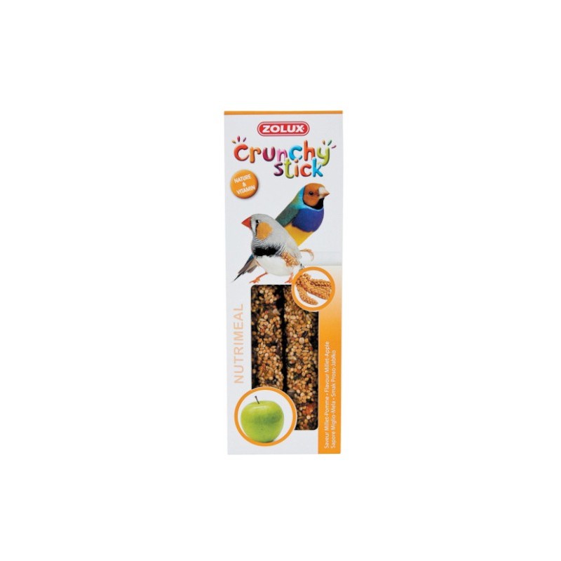 Zolux Crunchy Stick ptaki egzotyczne proso/jabłko 85g