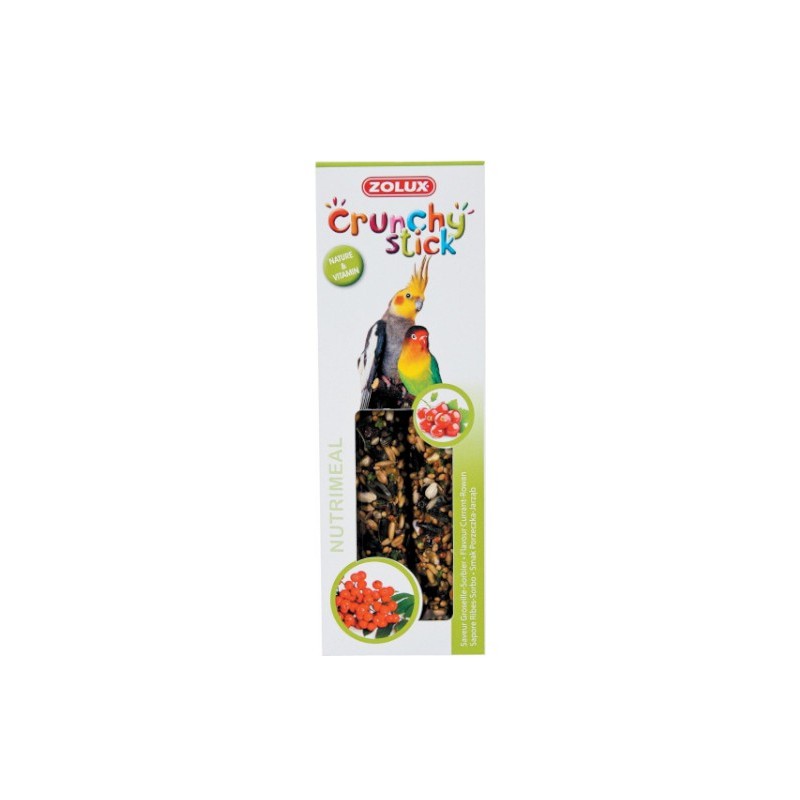 Zolux Crunchy Stick duże papugi porzeczka/jarzębina 115g