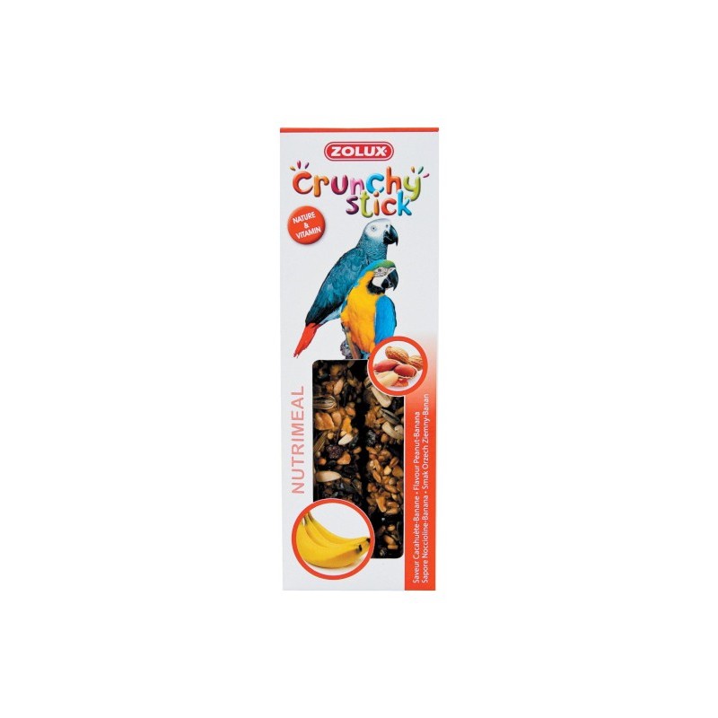 Zolux Crunchy Stick papuga orzech ziemny/banan 115g