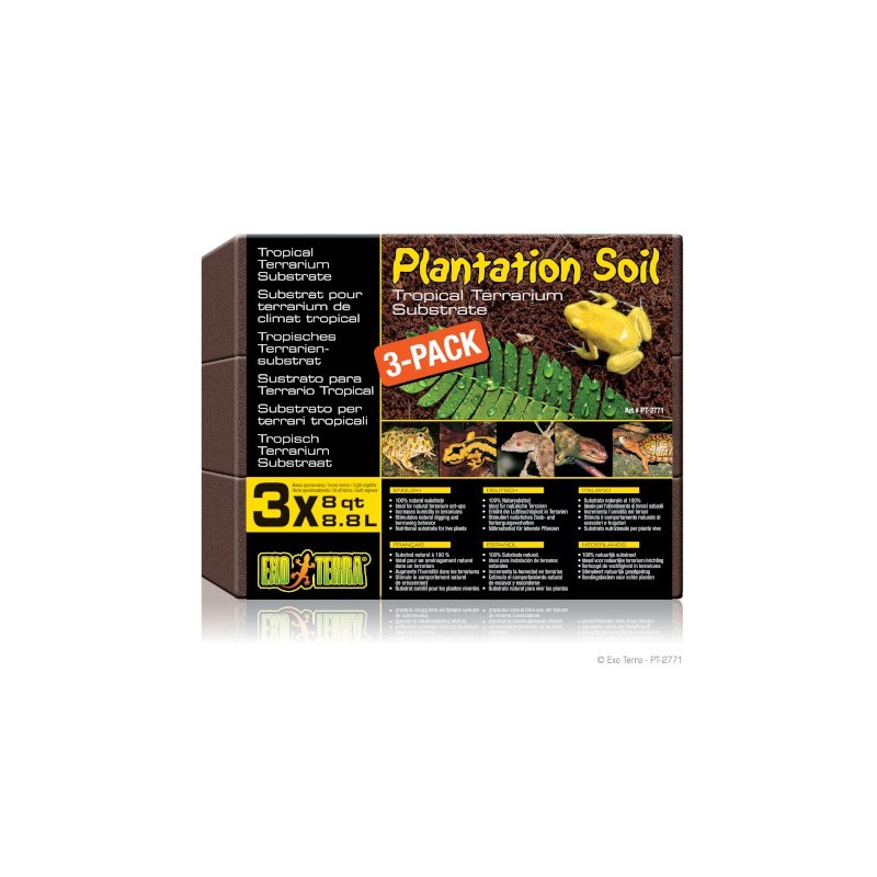 Exo-Terra Plantation Soil - podłoże do terrarium 3-pack 3x8,8L