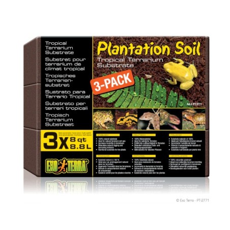 Exo-Terra Podłoże Plantation Soil 3-pack 3x8,8L (PT2771)