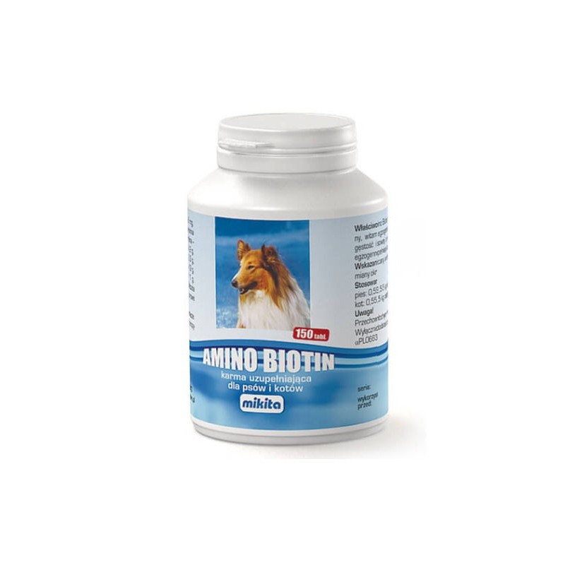 Mikita Amino Biotin 150tab. - suplement diety na skórę i sierść