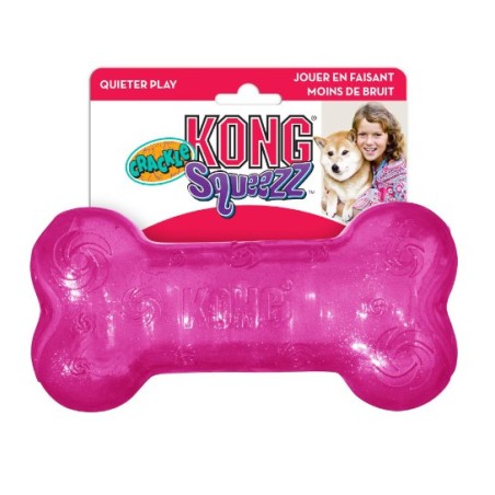 KONG Squeezz Crackle Bone M - trzaskająca kość