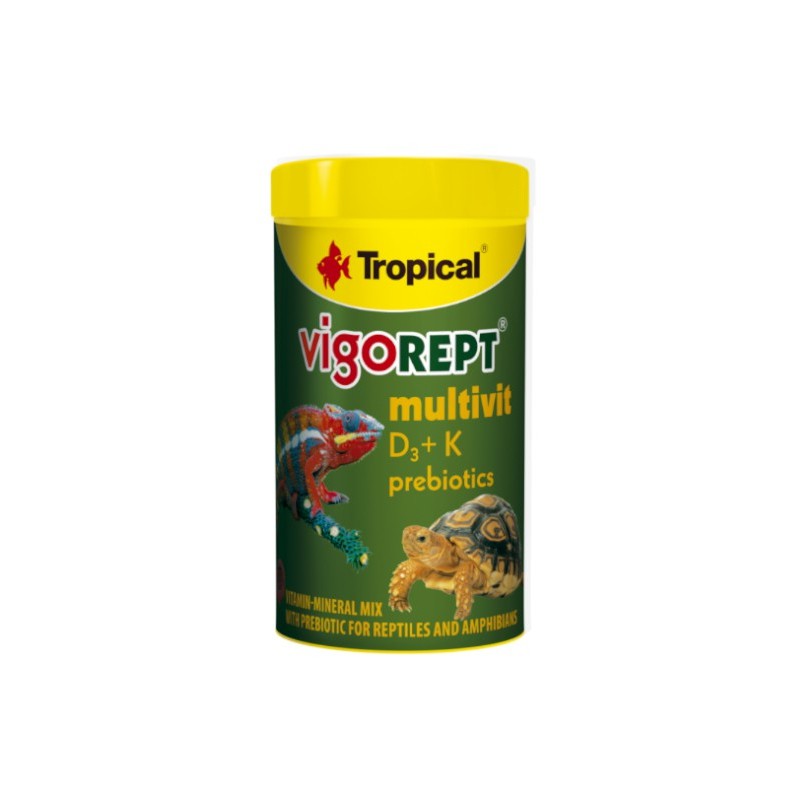 Tropical Vigorept Multivit 100ml - mieszanka witaminowo-mineralna z prebiotykiem dla gadów i płazów