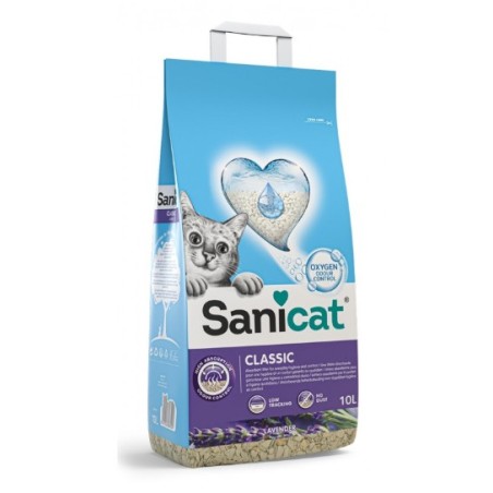 Sanicat Classic Lavender 10L - żwirek sepiolitowy o zapachu lawendowym